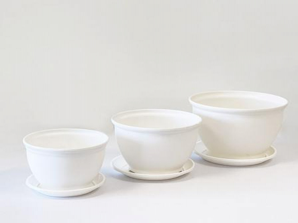 تصویر 2 از خرید گلدان پلاستیکی سفید + قیمت فروش استثنایی